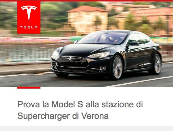 Test Drive della Tesla a Verona